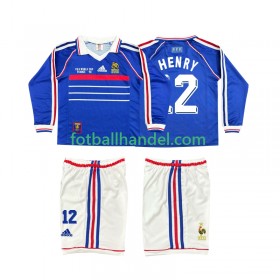 Barn Fotballdrakter Frankrike Henry 12 Hjemme Retro 1998 Langermet